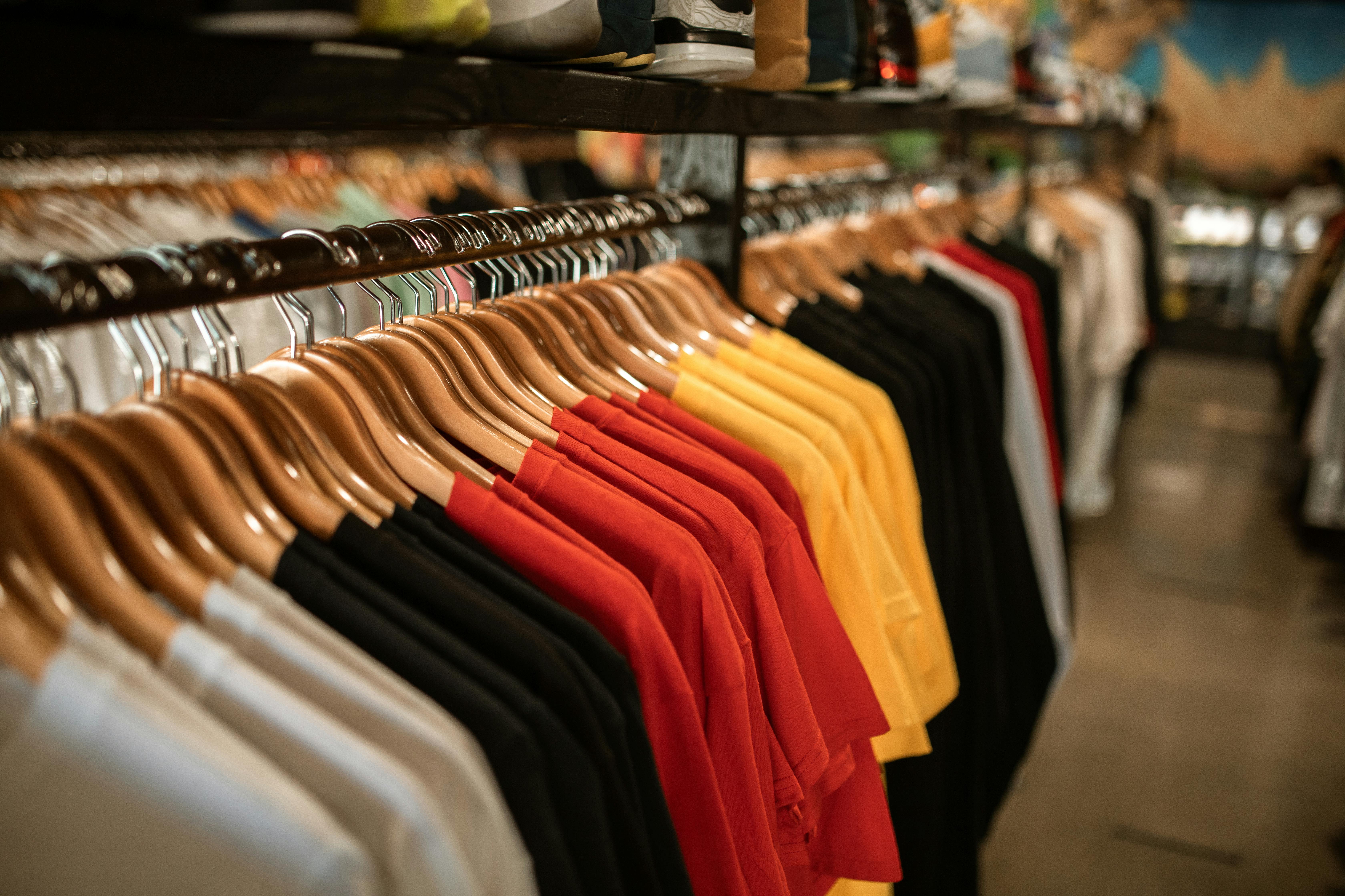 Merchandise on retail rack